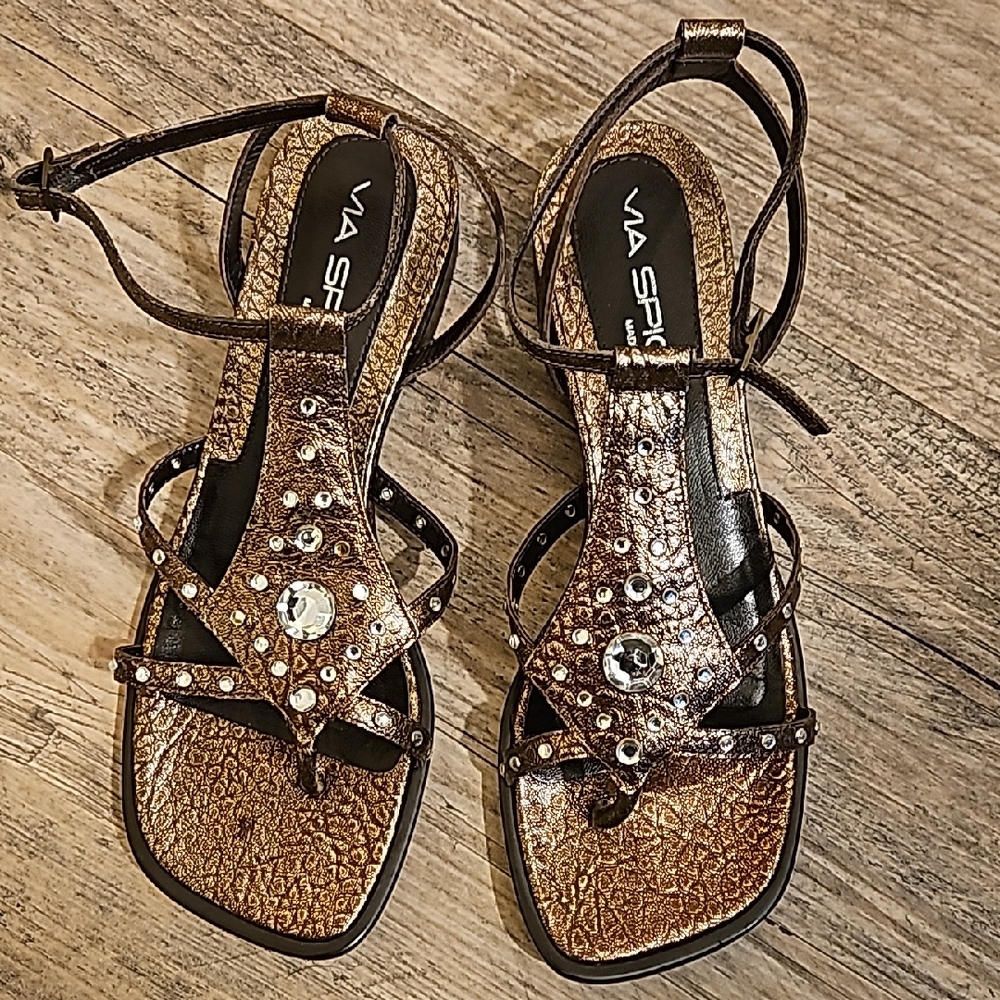 Via Spiga Women's Metallic Sandals